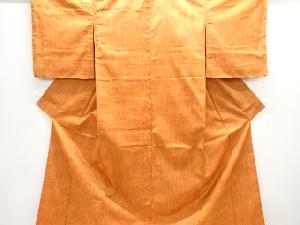 未使用品　縞織出し手織り紬着物